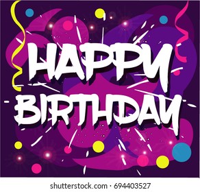 Happy Birthday Cartoon Stock Vector (royalty Free) 694403527 