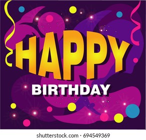 Happy Birthday Cartoon Stock Vector (Royalty Free) 694549369 | Shutterstock