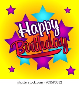 Happy Birthday Cartoon Stock Vector (Royalty Free) 703593844