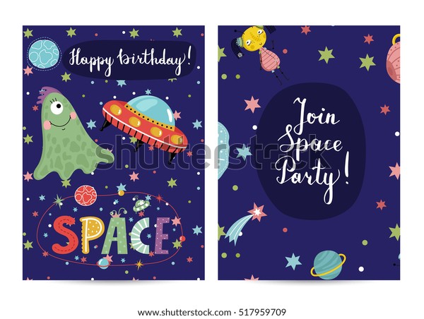 Download Happy Birthday Cartoon Greeting Card On Stock Vector ...