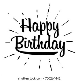 Happy Birthday Cartoon On White Background Stock Vector (Royalty Free ...