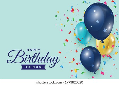 Happy Birthday Celebration Background Template Stock Vector (royalty 