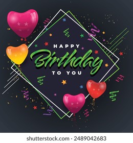 Happy Birthday Celebration Background Vector