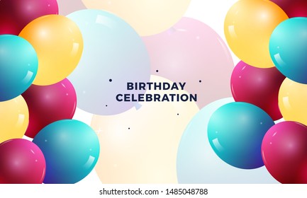 Happy birthday celebration card background