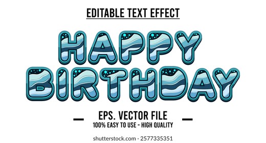 Happy birthday celebration concept. Happy birthday greetings with unique and modern design elements, decorative invitation card vector, eps file.