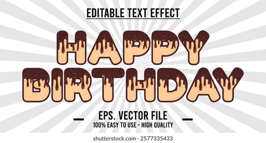 Happy birthday celebration concept. Happy birthday greetings with unique and modern design elements, decorative invitation card vector, eps file.