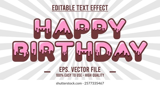 Happy birthday celebration concept. Happy birthday greetings with unique and modern design elements, decorative invitation card vector, eps file.