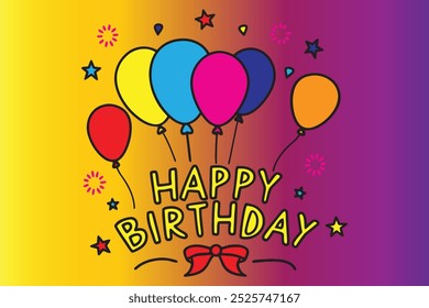 Happy birthday celebration concept vector