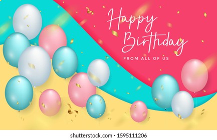 Happy Birthday celebration design for greeting card