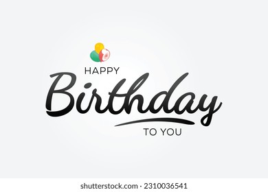 Happy Birthday Celebration greetings lettering vector