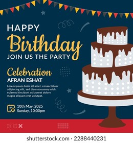 Happy Birthday Celebration Poster Social Media Post