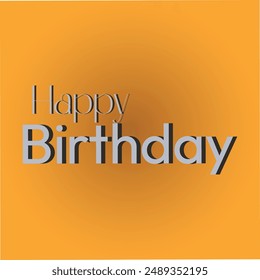 Happy Birthday celebration vector background design. Happy birthday greeting text with dark orang and black color decoration for celebration party. EPS Vector Illustration colorful eve. 