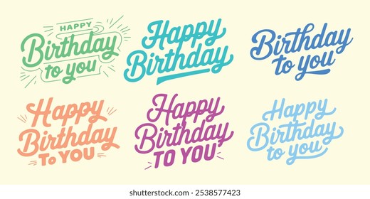 Happy Birthday, Celebration, Vector, Illustration, Text, Decoration, Typography, Calligraphy Vector Art Design