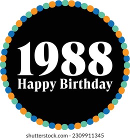 Happy Birthday Circle - 1988