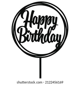 Laser Cut Cake Topper love, Birthday Cake Topper Layout Vector File Free  Download | Vectors File