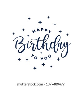 Happy Birthday Circular Blue Stock Vector (Royalty Free) 1877489479 ...