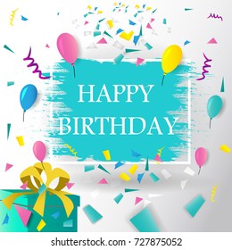 happy birthday. Colorful. Announcement / poster / flyer / greeting card