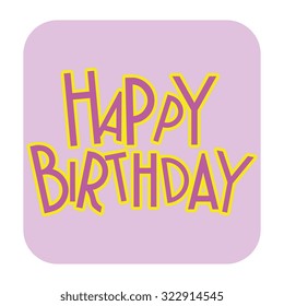 Happy birthday colorful card design, vector illustration.