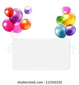 Happy Birthday Colorful Greetings, Isolated On White Background, Vector Illustration