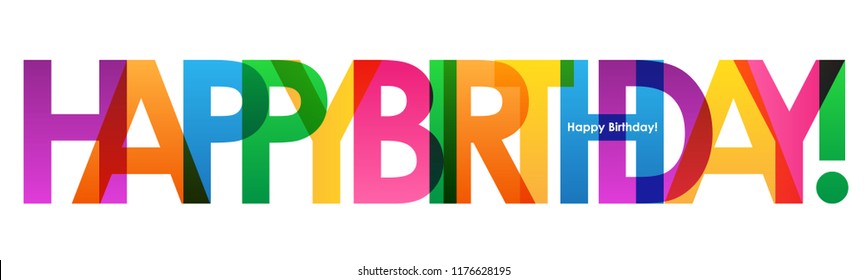 HAPPY BIRTHDAY colorful letters banner