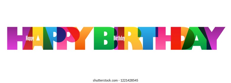 HAPPY BIRTHDAY colorful letters banner