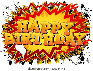 Happy Birthday - Comic book style card