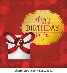 Happy Birthday concept with party icons design, vector illustration 10 eps graphic.