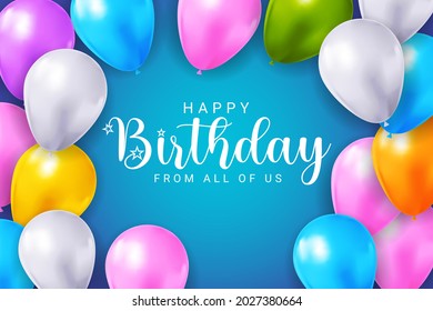 Happy Birthday Congratulations Banner Design Confetti Stock Vector ...