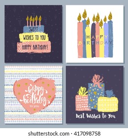 Happy birthday creative cards collection. 