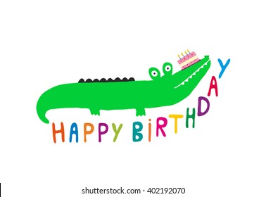 Happy Birthday Crocodile card