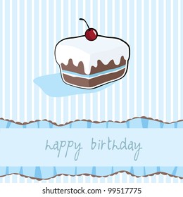 happy birthday cup cake card for birthday, party, fun and greeting card