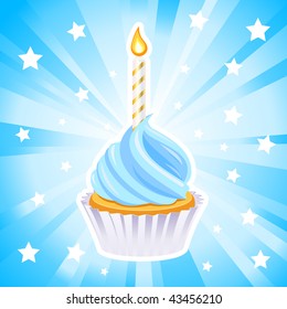 Herzlichen Glückwunsch zum Geburtstag, Cupcake Vector