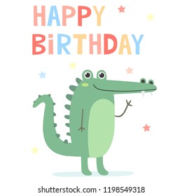 Hand Drawing Cute Crocodile Giraffe Vector Stock Vector (Royalty Free ...