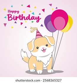 Happy birthday from cute dog