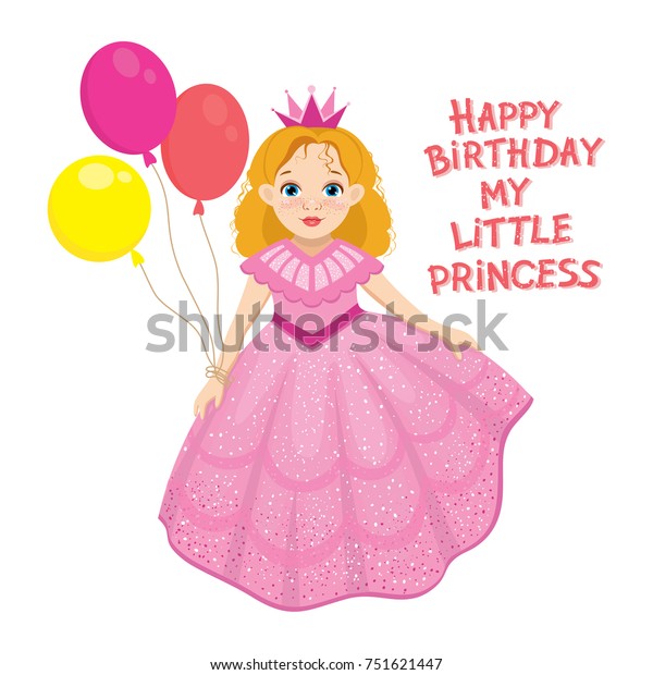 Happy Birthday Cute Fairy Girl Greeting People Holidays Stock Image