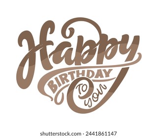 Happy birthday - cute hand drawn doodle lettering postcard. Time to  celebrate. Make a wish. Birthday Party time - label for banner, t-shirt design. 100% vector