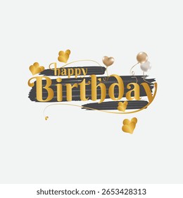Happy birthday - cute hand drawn doodle lettering postcard. Time to celebrate. Make a wish. Birthday Party time - label for banner, t-shirt design. 100% vector