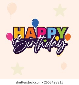 Happy birthday - cute hand drawn doodle lettering postcard. Time to celebrate. Make a wish. Birthday Party time - label for banner, t-shirt design. 100% vector