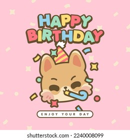 HAPPY BIRTHDAY CUTE KAWAII ANIMALS