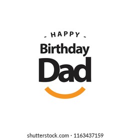 Happy Birthday Dad Vector Template Design Illustration