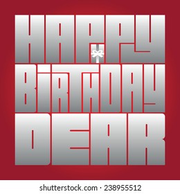 "Happy Birthday Dear" vector illustration