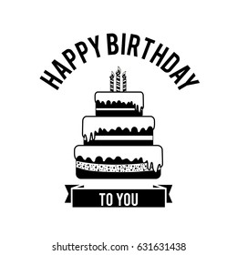 happy birthday decoration with cake and candles