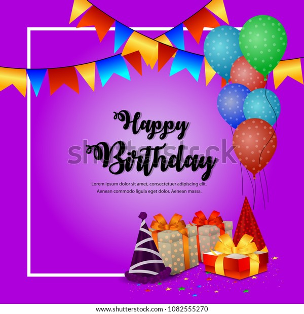 Happy Birthday Design Happy Birthday Background Stock Vector (Royalty ...