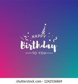 Happy birthday design with colorful background. Vector illustration