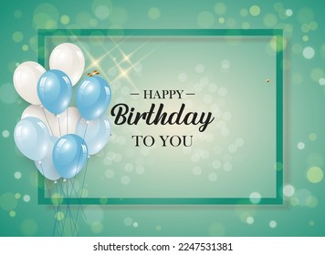 happy birthday design comic balloon 3d eps