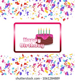 Happy birthday design with creative typography vector