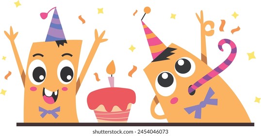 happy birthday design element to decorate birthday card,website,print design,birthday png.  