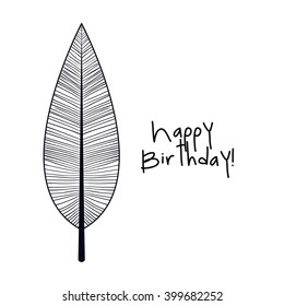 happy birthday design, feather. 