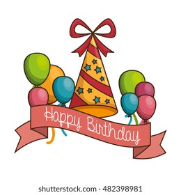 happy birthday design isolated