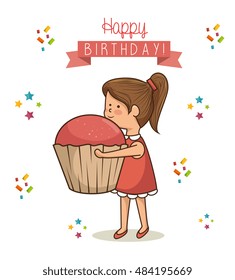 happy birthday design isolated
